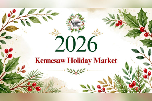 2026 Kennesaw Holiday Market graphic with holly and berries